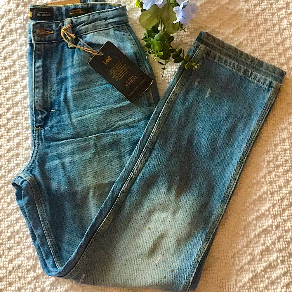 LEE Vintage Modern High Rise Dungaree Ankle Jeans - Picture 7 of 12